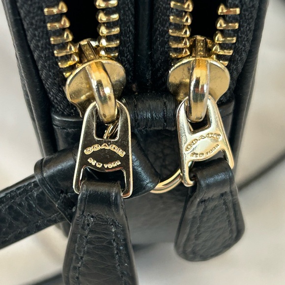 Coach Jamie Mini Camera Bag Black Pebbled Leather Crossbody - Picture 9 of 9